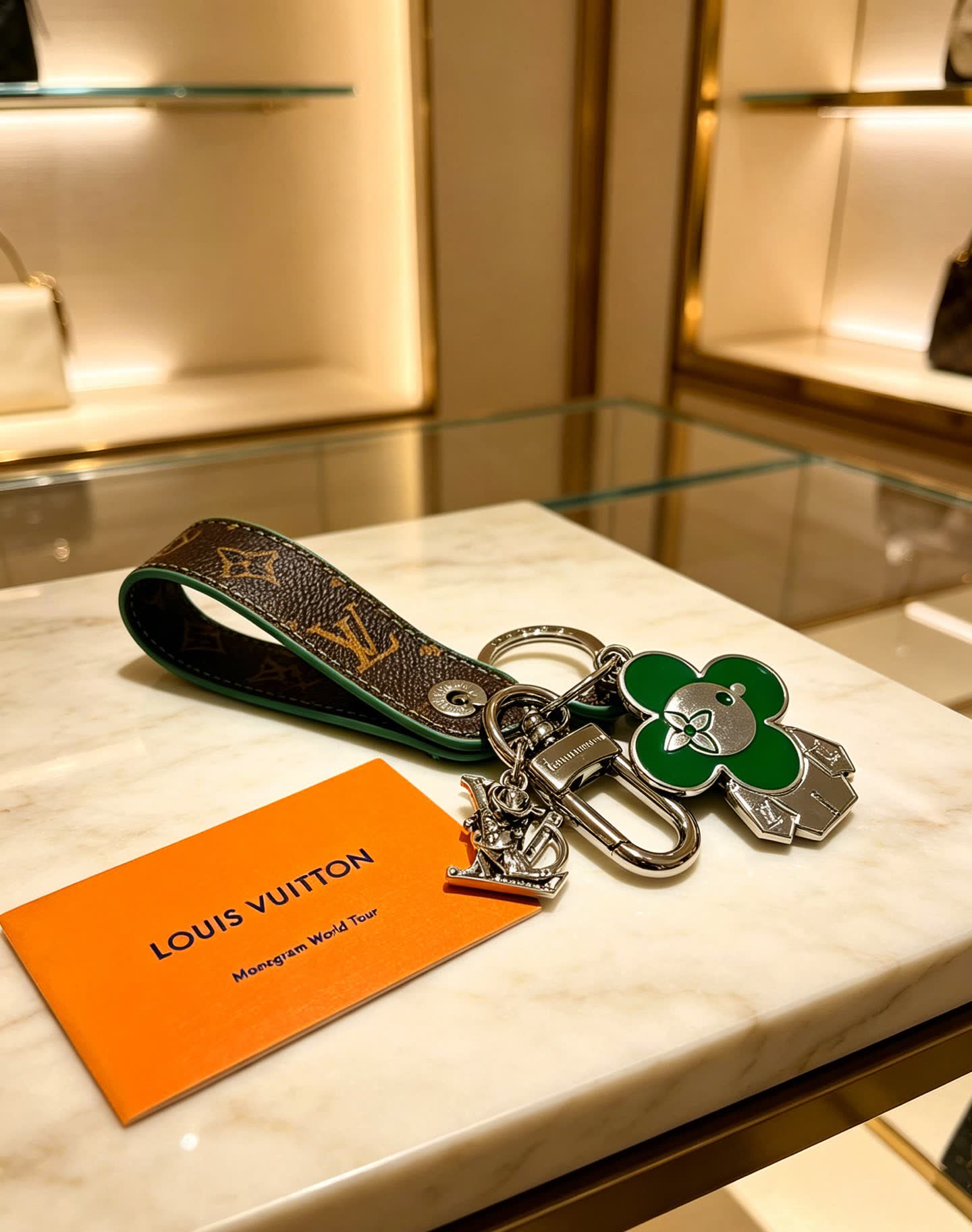 Louis Vuitton Monogram World Tour Keychain Louis Vuitton Monogram World Tour Keychain